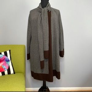 Ralph Lauren Grey Cashmere Long Cardigan Sweater
